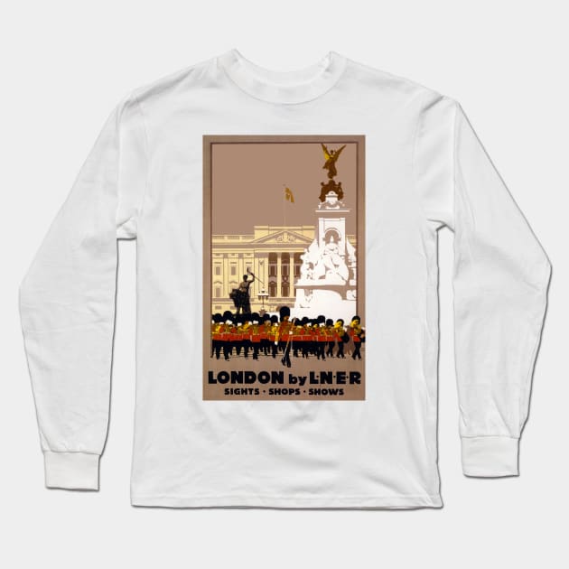 London by L.N.E.R - Vintage Travel Poster Long Sleeve T-Shirt by Culturio